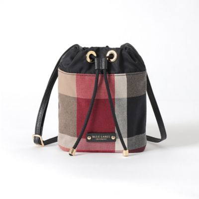 ＜BLUE LABEL CRESTBRIDGE (Women)＞クレストブリッジチェックキャンバス巾着（５５１２６２００＿＿）