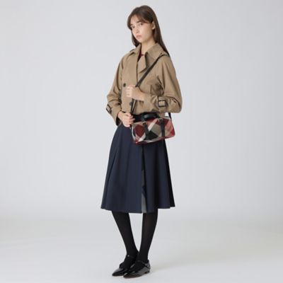クレストブリッジチェックキャンバスミニボストンショルダー