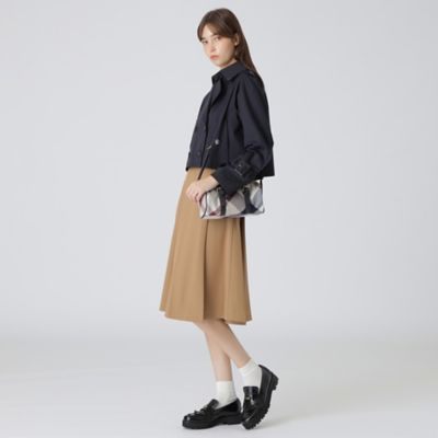 クレストブリッジチェックキャンバスミニボストンショルダー