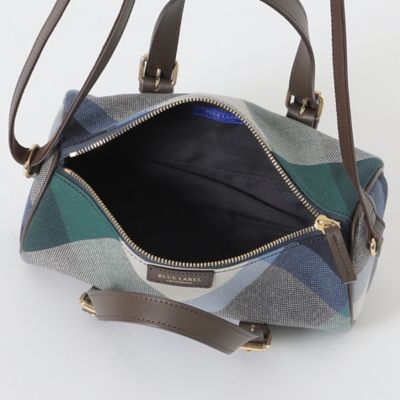 クレストブリッジチェックキャンバスミニボストンショルダー