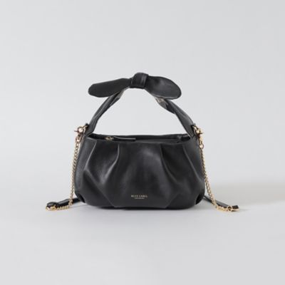 ギャザーリボンレザーバッグ（55130501＿＿） | BLUE LABEL