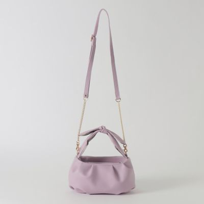 ギャザーリボンレザーバッグ（55130501＿＿） | BLUE LABEL