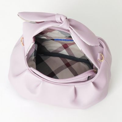 ギャザーリボンレザーバッグ（55130501＿＿） | BLUE LABEL