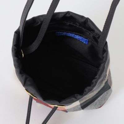 BLUE LABEL クレストブリッジチェック バケットバッグ　巾着 ショルダー 美品 ブルーレーベルクレストブリッジ 巾着 ショルダーバッグ