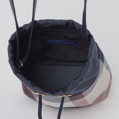 クレストブリッジチェックキャンバス巾着（55133301＿＿