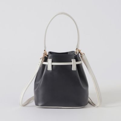 バイカラーレザーミニショルダー（55134257＿＿） | BLUE