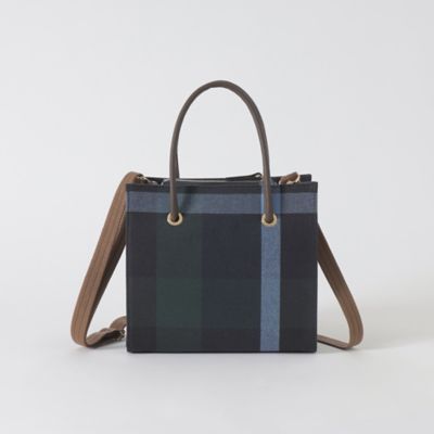 店舗限定】クレストブリッジチェックキャンバスラージトート
