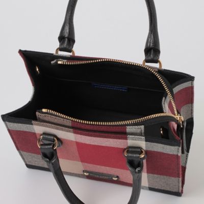 ブルーレーベル クレストブリッジ キャンバススクエア ミニ トート バッグ ブルーレーベルクレストブリッジ BLUE LABEL CRESTBRIDGE