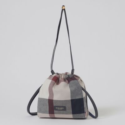 BLUE LABEL クレストブリッジチェック バケットバッグ　巾着 ショルダー BLUE LABEL CRESTBRIDGE（ブルーレーベルクレストブリッジ）の