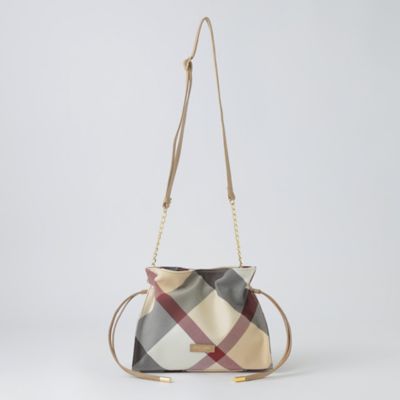 BULELABELCRESTBRIDGEレザーチェックミニハンドバッグ 2way BULELABELCRESTBRIDGEレザーチェックミニハンドバッグ 2way