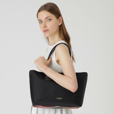 パーシャルクレストブリッジチェックナイロントート