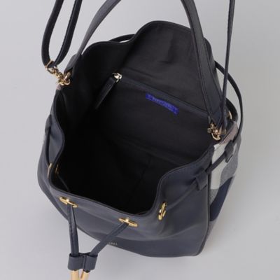 【一部店舗限定】レザーコンビクレストブリッジチェックキャンバスコロン（５５１４８３４８＿＿）