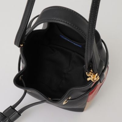 【一部店舗限定】レザーコンビクレストブリッジチェックキャンバスミニコロン（５５１４８４５５＿＿）