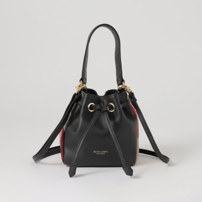 【一部店舗限定】レザーコンビクレストブリッジチェックキャンバスミニコロン（５５１４８４５５＿＿）