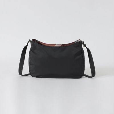 美品◎ブルーレーベルクレストブリッジ ショルダーバッグ リボンモチーフ ナイロン 美品☆ブルーレーベルクレストブリッジ リボンモチーフ