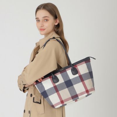 【新品同様】 ブルーレーベルクレストブリッジ ハンドバッグ チェック　トート セール】クレストブリッジチェックトート（トートバッグ）｜BLUE