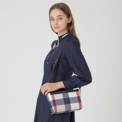 クレストブリッジチェックＰＶＣミニショルダー（５５１５３５０７＿＿）