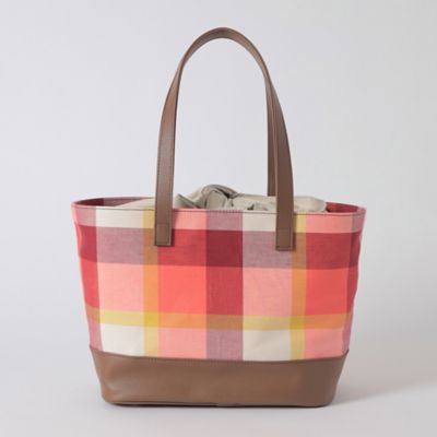 クレストブリッジチェックコットンリネントート（５５１６７５１７＿＿）