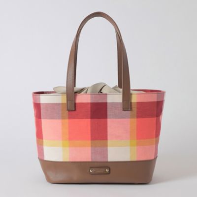 クレストブリッジチェックコットンリネントート（５５１６７５１７＿＿）