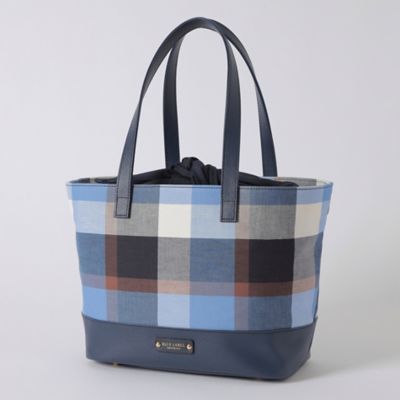 クレストブリッジチェックコットンリネントート（５５１６７５１７＿＿）