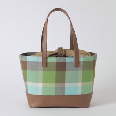 クレストブリッジチェックコットンリネントート（５５１６７５１７＿＿）