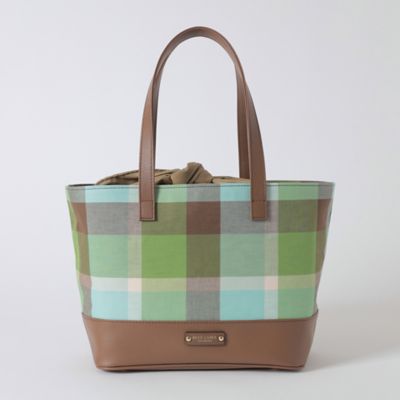 クレストブリッジチェックコットンリネントート（５５１６７５１７＿＿）