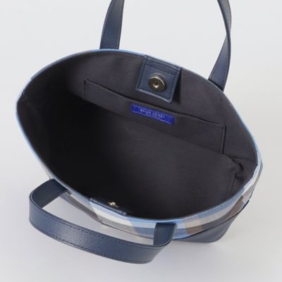 クレストブリッジチェックコットンリネンミニトート（５５１６８５１７＿＿）