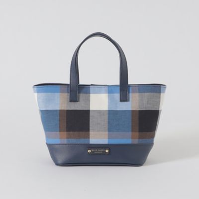 クレストブリッジチェックコットンリネンミニトート（５５１６８５１７＿＿）
