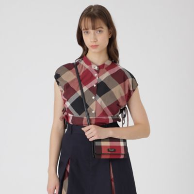 クレストブリッジチェックPVCウォレットショルダー