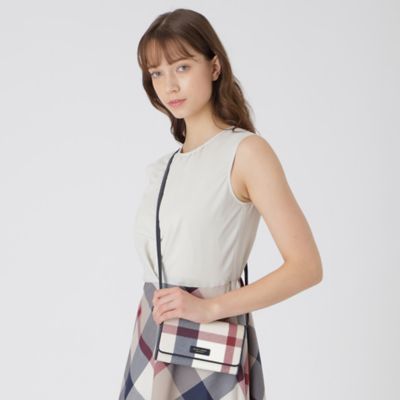 クレストブリッジチェックPVCウォレットショルダー