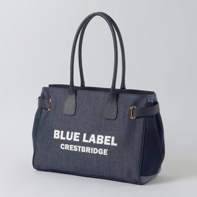 ＜BLUE LABEL CRESTBRIDGE (Women)＞ロゴプリントハトメトート（５５１７８６２４＿＿）