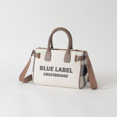 値下げ！オススメ！美品！BLUELABELCRESTBRIDGEトートバック✨ セール】 パーシャルクレストブリッジチェックPVCトート