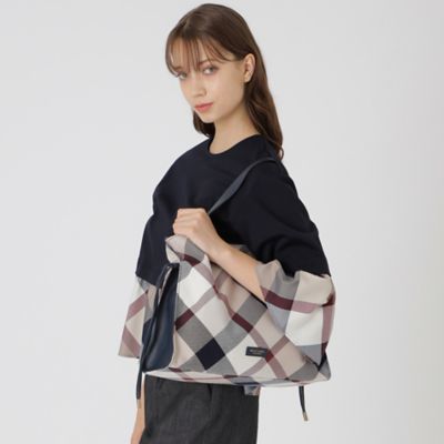 クレストブリッジチェックカルゼギャザーバッグ