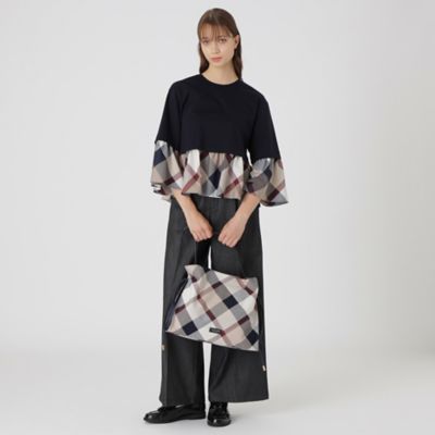 クレストブリッジチェックカルゼギャザーバッグ