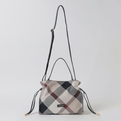 クレストブリッジチェックカルゼギャザーミニバッグ