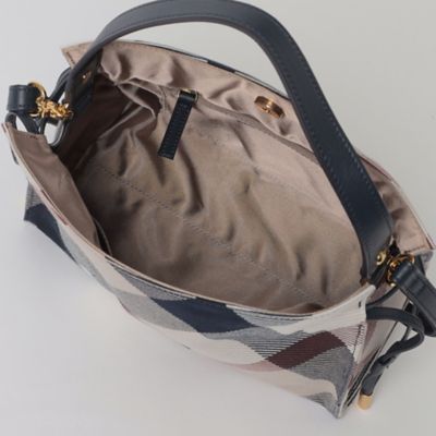 【値下げ】バーバリー　ブルーレーベルクレストブリッジ　カゴバック　チェック BLUE LABEL CRESTBRIDGE（ブルーレーベルクレストブリッジ）の