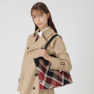 花 BLUE LABEL チェック柄 トートバッグ クレストブリッジチェックカルゼトートバッグ