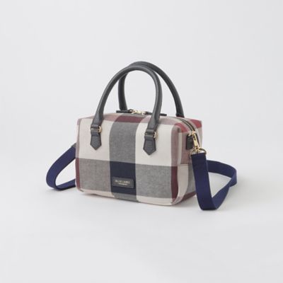 ＜BLUE LABEL CRESTBRIDGE (Women)＞クレストブリッジチェックキャンバスミニボストンバッグ（５５１９０６１２＿＿）