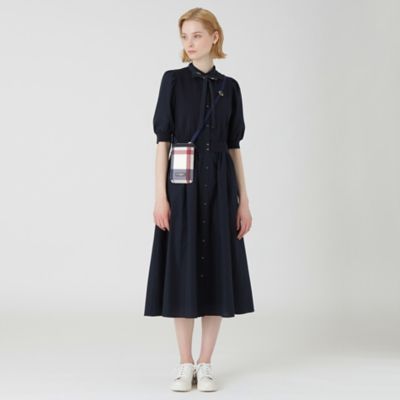 パーシャルクレストブリッジチェックＰＶＣスマホポシェット（５５２０４１１４＿＿）