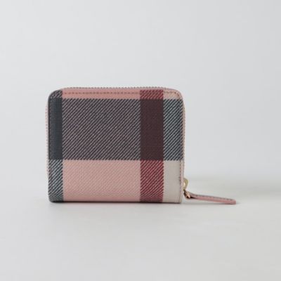 パーシャルクレストブリッジチェックPVC二つ折り財布
