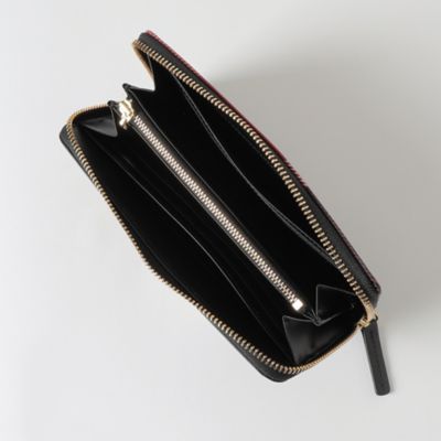 パーシャルクレストブリッジチェックＰＶＣ長財布（５５２０８２１５＿＿）
