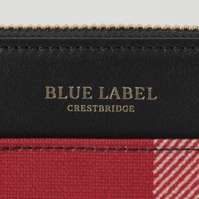 パーシャルクレストブリッジチェックＰＶＣ長財布（５５２０８２１５＿＿）