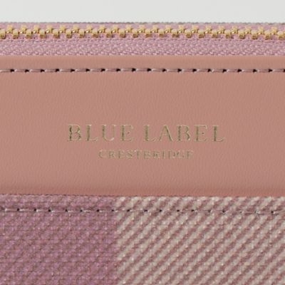 パーシャルクレストブリッジチェックＰＶＣ長財布（５５２０８２１５＿＿）