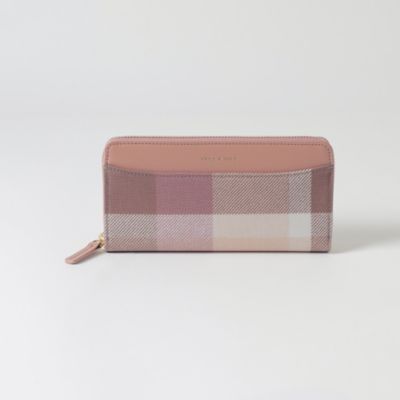 パーシャルクレストブリッジチェックＰＶＣ長財布（５５２０８２１５＿＿）