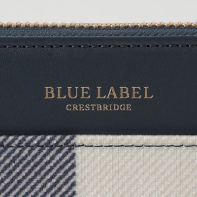パーシャルクレストブリッジチェックＰＶＣ長財布（５５２０８２１５＿＿）