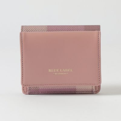 パーシャルクレストブリッジチェックＰＶＣ二つ折り財布（５５２０９２１５＿＿） | BLUE LABEL CRESTBRIDGE (Women)/ ブルーレーベル・クレストブリッジ | 三越伊勢丹オンラインストア・通販【公式】