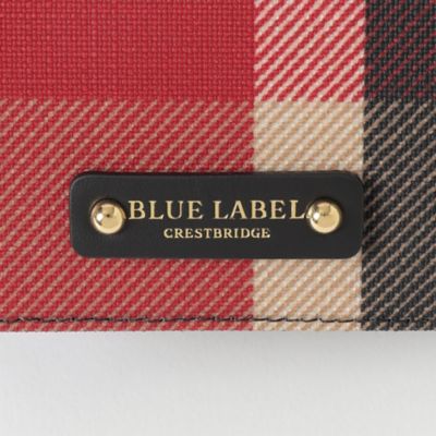 パーシャルクレストブリッジチェックPVC三つ折り財布