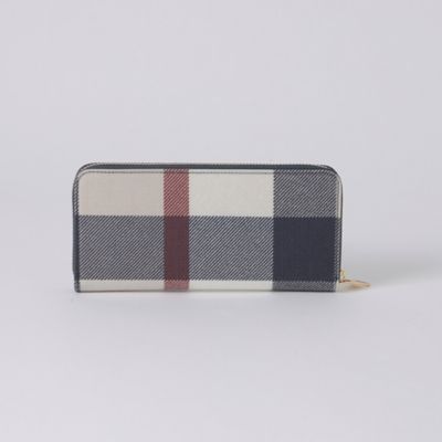 クレストブリッジチェックＰＶＣ長財布（５５２１６４２１＿＿）