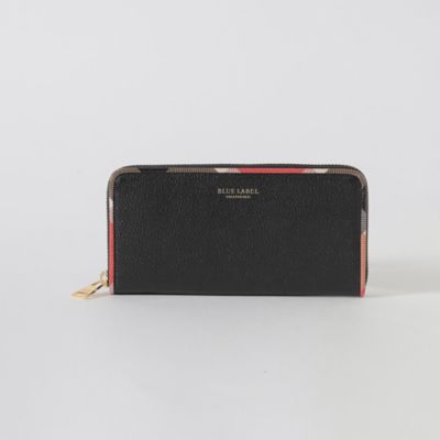 BLUE LABEL CRESTBRIDGE 長財布レディース BLUE LABEL CRESTBRIDGE 財布 クレストブリッジチェックレザー長