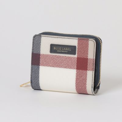 クレストブリッジチェックＰＶＣ二つ折り財布（５５２３４５０７＿＿）